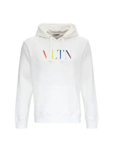 Rainbow Logo Hoodie White - VALENTINO - BALAAN 1