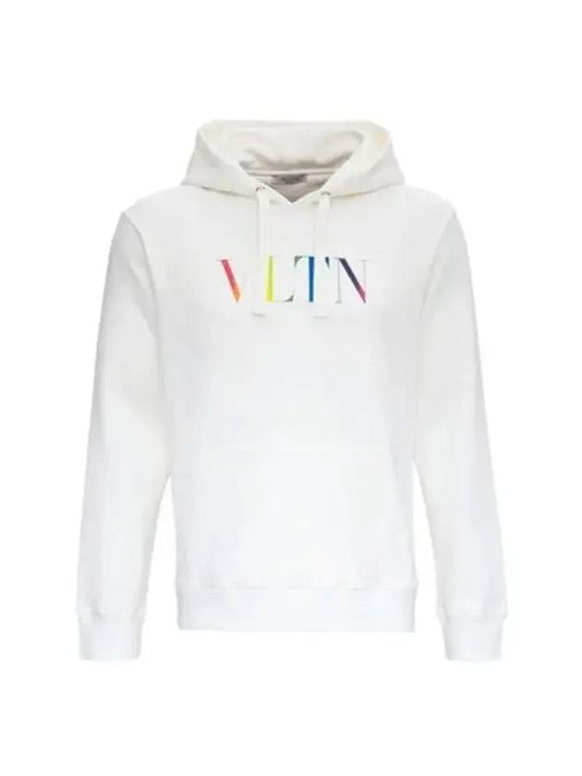 Rainbow Logo Hoodie White - VALENTINO - BALAAN 1