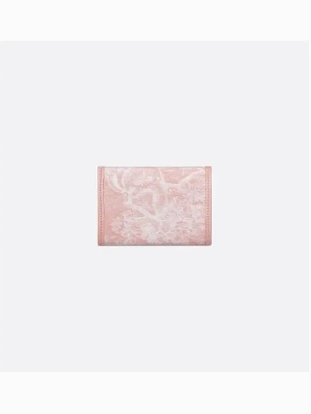 30 Montaigne Glycine Reverse Jacquard Half Wallet Pink - DIOR - BALAAN 5