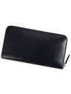 Zipper Leather Long Wallet Black - GIVENCHY - BALAAN 3