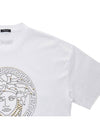 Studded Medusa Crop Short Sleeve T-Shirt White - VERSACE - BALAAN 5