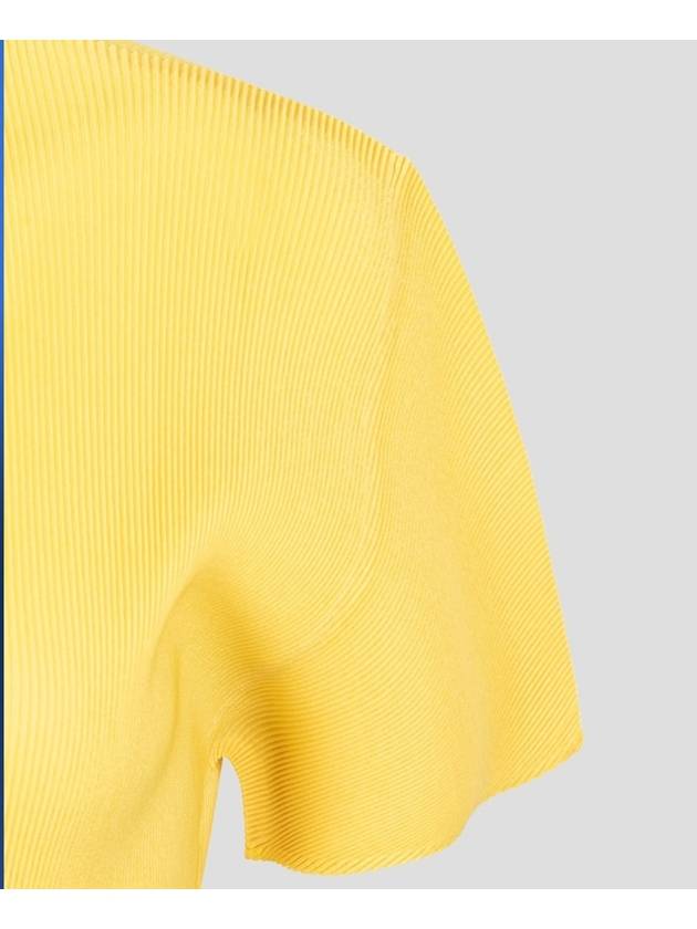 Pleated Please Top Mist Half Neck April Yellow FK293 - ISSEY MIYAKE - BALAAN 3