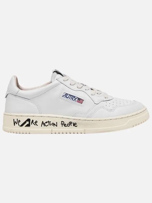 slogan logo sole medalist low top sneakers white - AUTRY - BALAAN 3