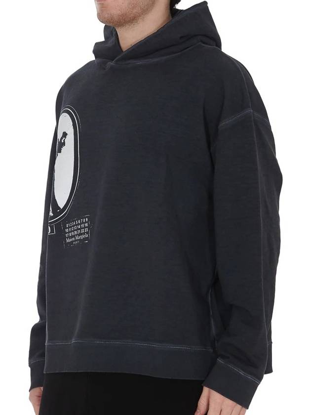 Graphic Print Hoodie Grey - MAISON MARGIELA - BALAAN 4