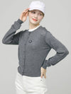 Doyou Know MC Women s High Gauge Mini Pearl Decoration Round Neck Cardigan Gray Knit DO6242KT10 1 - DOYOUKNOWMC GOLF WEAR - BALAAN 3