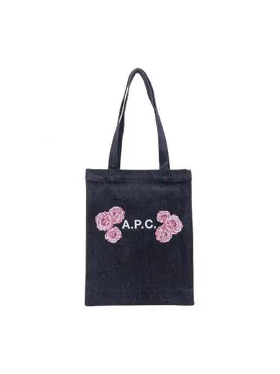 Roux Logo Denim Tote Bag Navy - A.P.C. - BALAAN 2