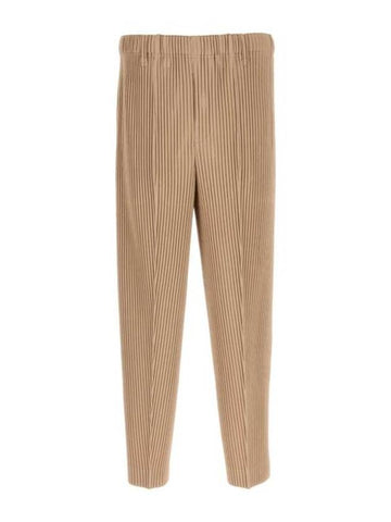 Compleat Straight Pants Ash Beige - ISSEY MIYAKE - BALAAN 1