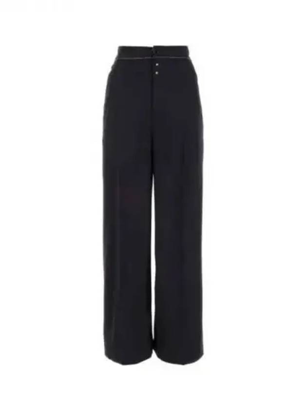 Top Stitched Wide Pants Black - MAISON MARGIELA - BALAAN 2