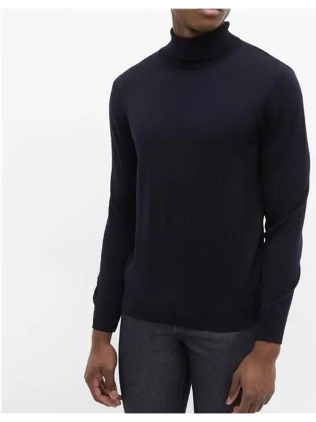 Men's Long Sleeve Wool Turtleneck Navy - A.P.C. - BALAAN 3