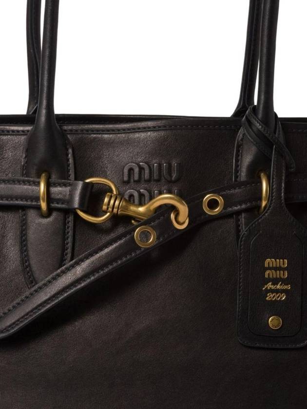 Abventure Nappa Leather Tote Bag Black - MIU MIU - BALAAN 6