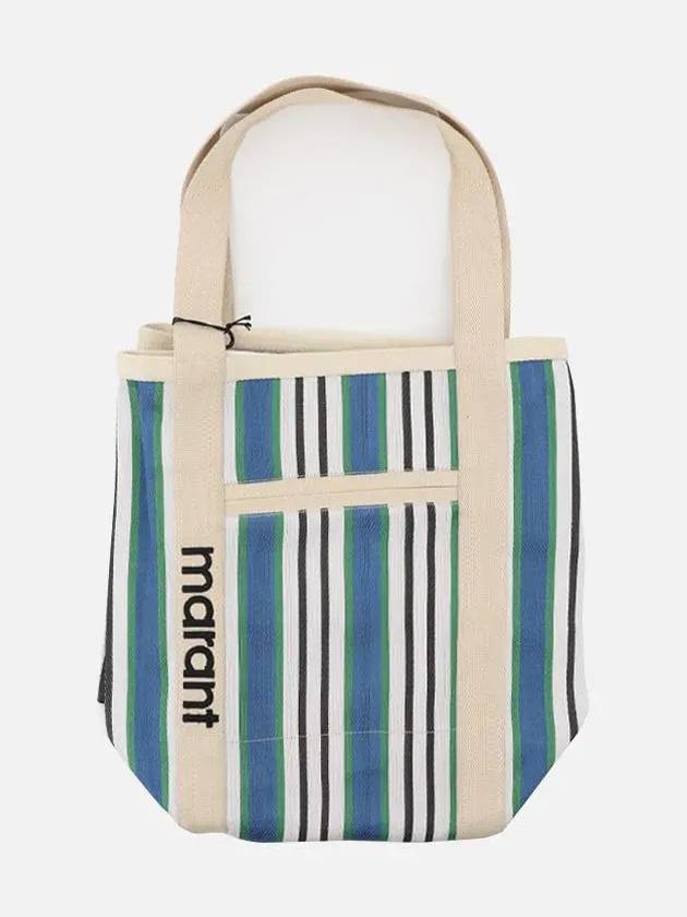 Darwen Striped Nylon Tote Bag Blue - ISABEL MARANT - BALAAN 4