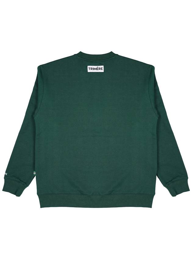 Applique sweatshirt UNISEX GREEN - TRIMERE - BALAAN 3