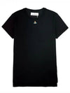 Embroided ORB Peru Short Sleeve T-Shirt Black - VIVIENNE WESTWOOD - BALAAN 2