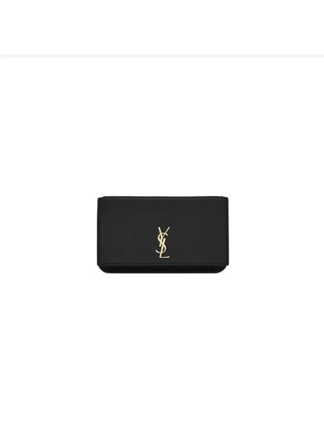 Cassandra Phone Holder Strap Cross Bag Black - SAINT LAURENT - BALAAN 3