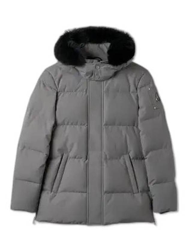 Cloud Threequater Bomber Padding Black Fox Fur Grey - MOOSE KNUCKLES - BALAAN 2