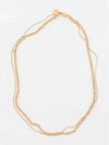 Minimalist Two Chains Necklace Gold - A.P.C. - BALAAN 3