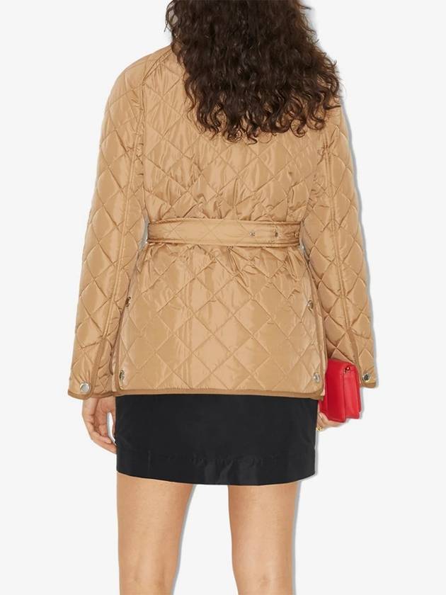 Diamond Quilted Nylon Jacket Beige - BURBERRY - BALAAN 6