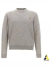 Baby Fox Patch Regular Knit Top Light Grey Melange - MAISON KITSUNE - BALAAN 2