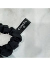 CC logo ribbon hair scrunchie silk scrunch tripe band black AAA374 - CHANEL - BALAAN 7