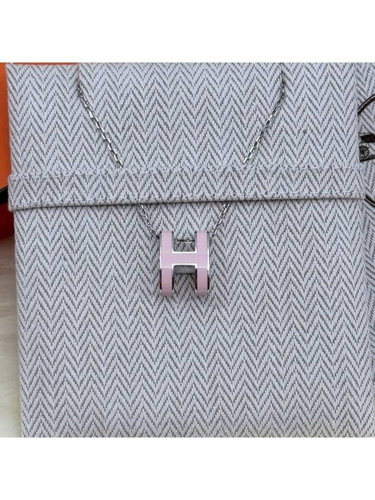 Pop H Pendant Necklace Silver - HERMES - BALAAN 2