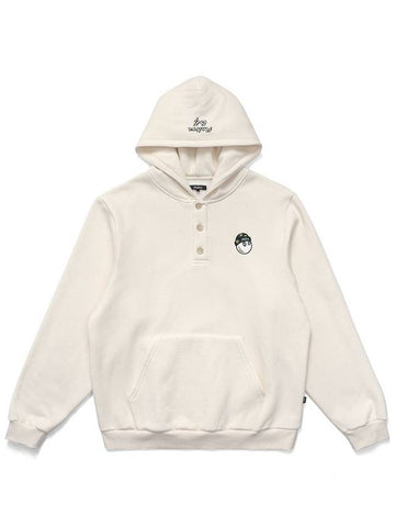 Wiz Collection Wizard Henry Neck Hoodie CREAM - MALBON GOLF - BALAAN 1