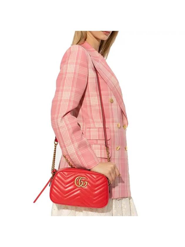 Small Leather Shoulder Bag Red - GUCCI - BALAAN 8