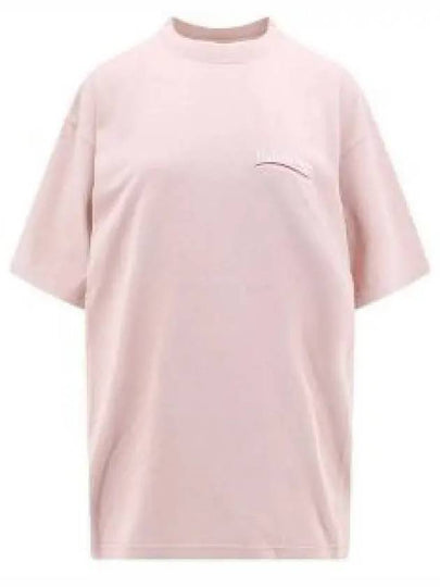 Wave Logo Political Campaign Large Fit Short Sleeve T-Shirt Pink - BALENCIAGA - BALAAN 2