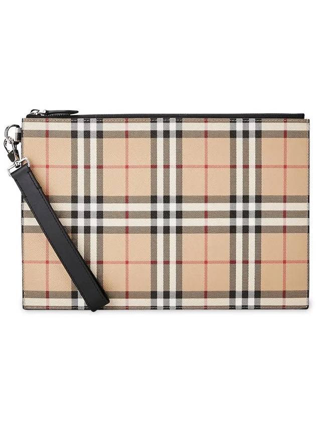 Vintage Check Clutch Bag Beige - BURBERRY - BALAAN 2