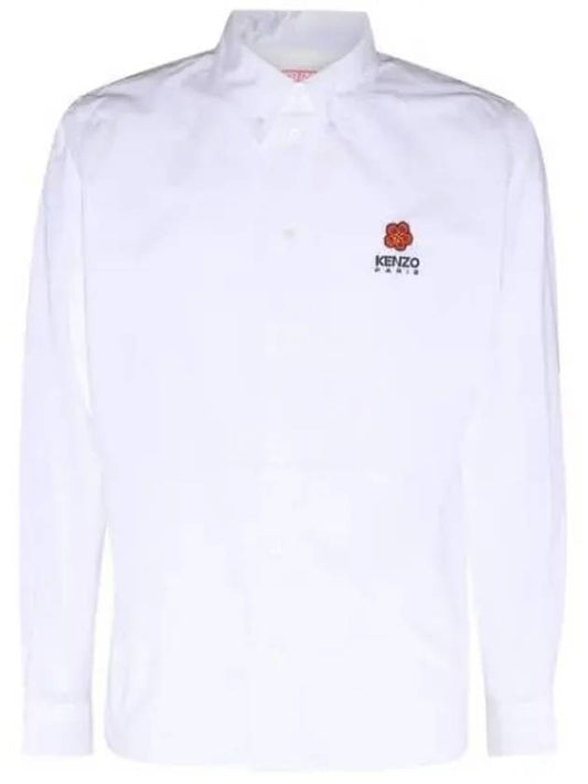 Boke Flower Casual Long Sleeve Shirt White - KENZO - BALAAN 2