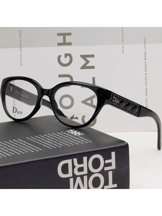 Glasses frame CD3264 EDU black round horn rim women s fashion - DIOR - BALAAN 2