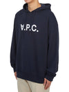 Milo Logo Cotton Hoodie Blue - A.P.C. - BALAAN 3