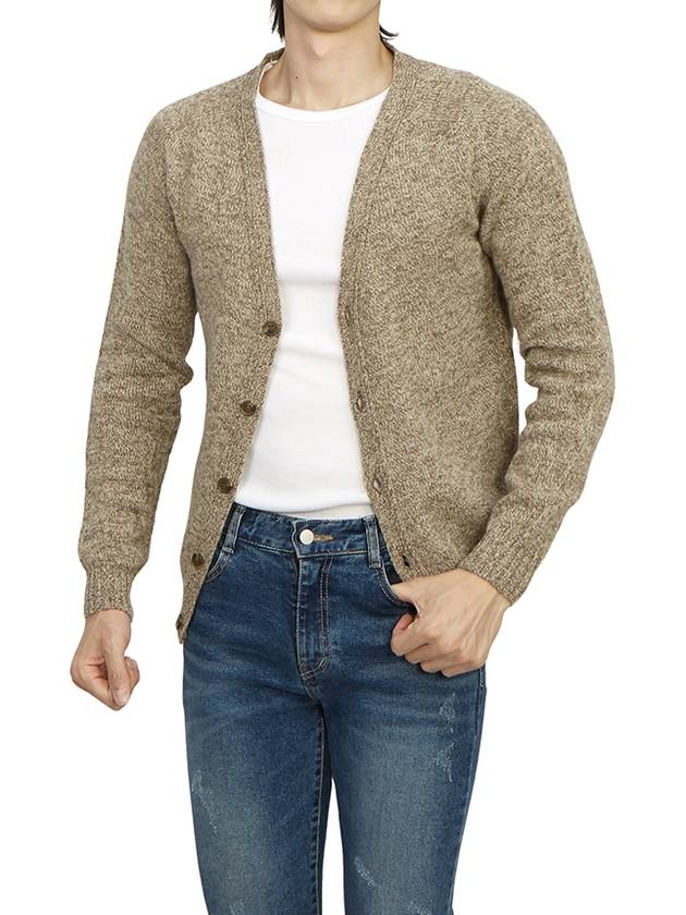 Men's Cardigan M3092 3V MUSHROOM - HARLEY OF SCOTLAND - BALAAN 4