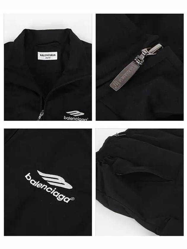 High Neck Two Way Track Jacket Black - BALENCIAGA - BALAAN 5