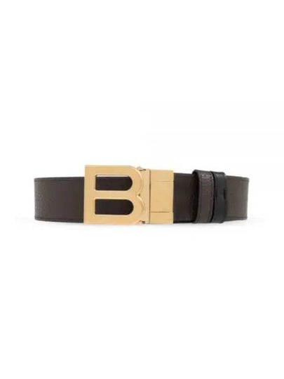 B Buckle Reversible Leather Belt Brown - BALLY - BALAAN 2