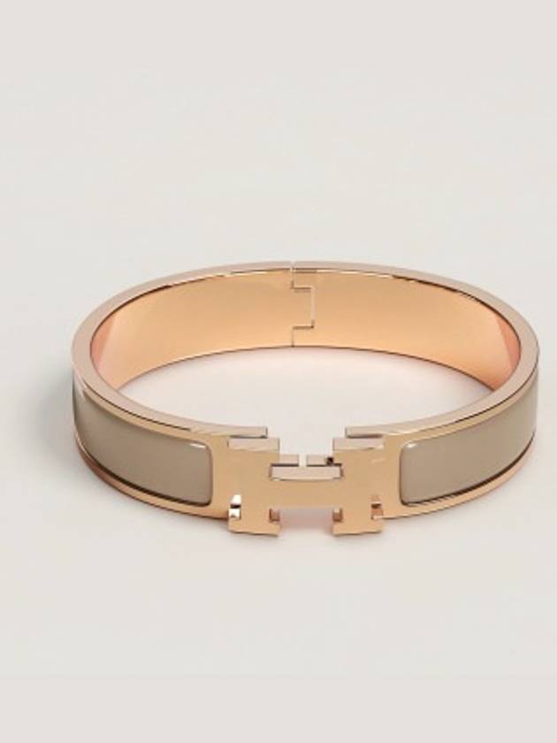 Clic H Bracelet Gold Marron Glace - HERMES - BALAAN 3