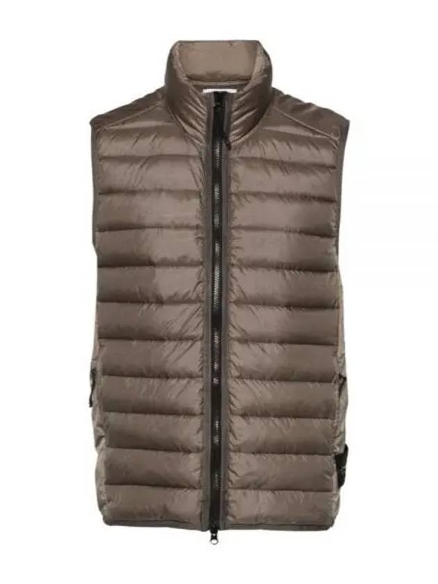 Loom Woven Chambers Recycled Nylon Down TC Vest Brown - STONE ISLAND - BALAAN 2