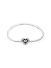 Moments Sparkling Infinity Heart Clasp Snake Chain Bracelet Silver - PANDORA - BALAAN 2