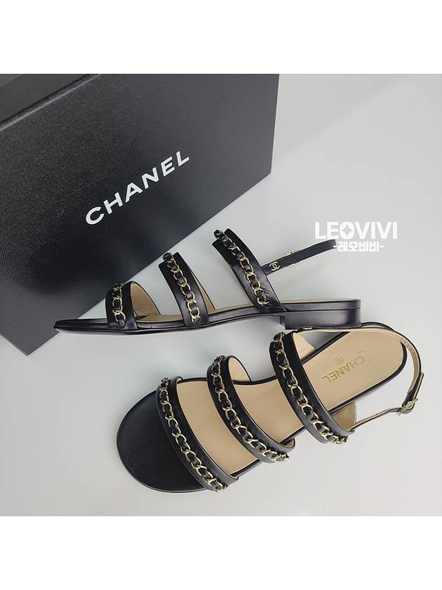 CC logo chain strap sandals 38 G39552 - CHANEL - BALAAN 8