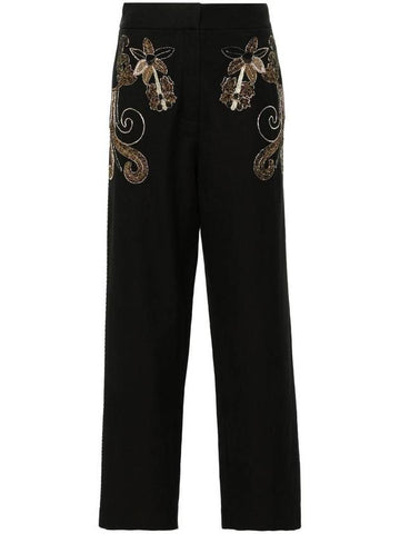 Forte_Forte "Frangipane Gardens" Embroidery Twill Pants Clothing - FORTE FORTE - BALAAN 1