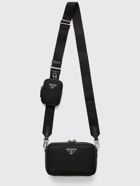 Triangle Logo Re-Nylon Saffiano Cross Bag Black - PRADA - BALAAN 2