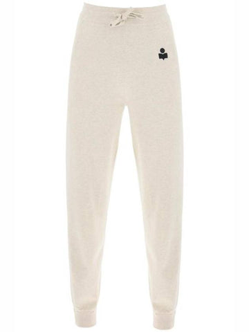 Kira Logo Track Pants Light Grey - ISABEL MARANT ETOILE - BALAAN 1