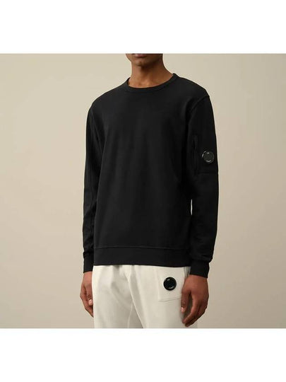 Light Fleece Sweatshirt Black - CP COMPANY - BALAAN 2