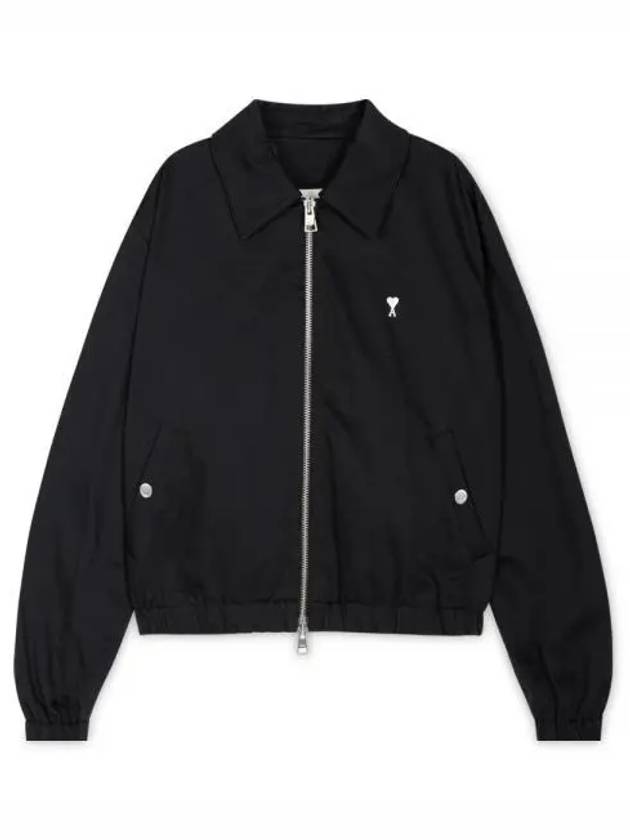 De Coeur Logo Zip-up Jacket Jacket Black - AMI - BALAAN 2