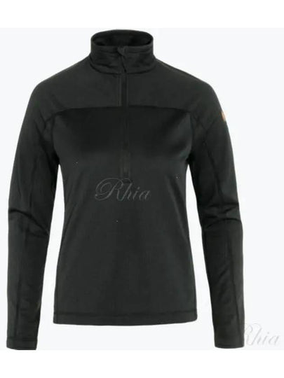 Women's Abisko Lite Fleece Half Zip Black - FJALL RAVEN - BALAAN 2