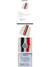 Logo Stripe Beanie White - MONCLER - BALAAN 3