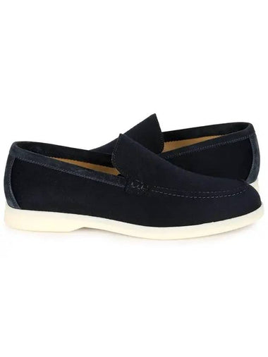 Men's Summer Walk Loafers Navy Blue - LORO PIANA - BALAAN 1