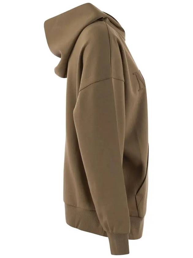 SAPORE logo embroidery hoodie camel 2429946031 004 - MAX MARA - BALAAN 4