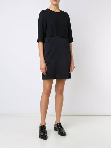 Midnight blue wool pinstripe shift dress - 3.1 PHILLIP LIM - BALAAN 1