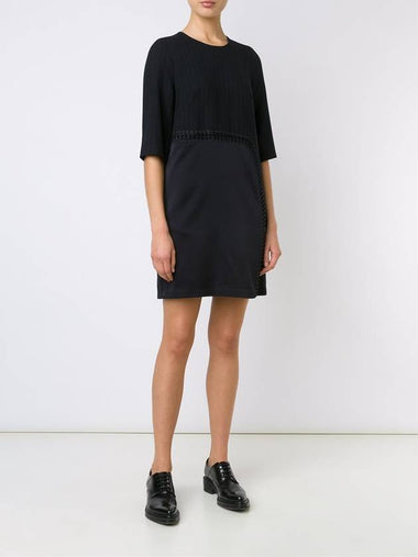 Midnight blue wool pinstripe shift dress - 3.1 PHILLIP LIM - BALAAN 1