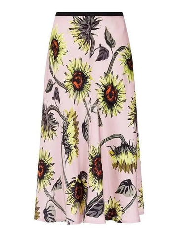 Women s Sunflower Viscose Flare Skirt Pink 271324 - PAUL SMITH - BALAAN 1